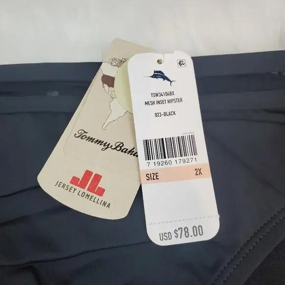 Tommy Bahama 2X Black Mesh Bikini Bottoms NWT - Picture 4 of 9